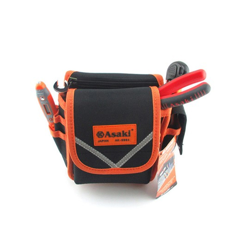 Túi đeo thắt lưng đựng đồ nghề cao cấp
(sử dụng chất liệu đặc biệt chống vật nhọn đâm thủng túi) 7 ngăn AK-9984
