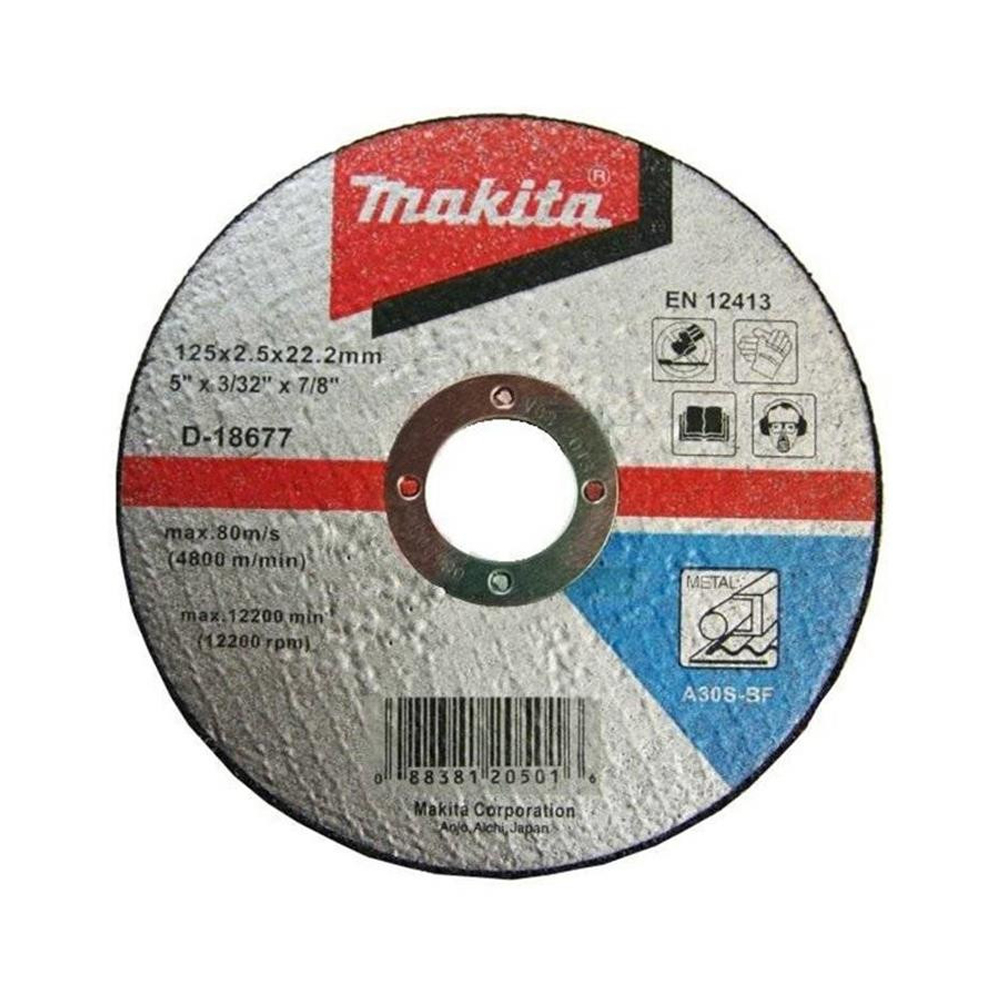 ĐÁ CẮT A30S CHO KIM LOẠI 125X2.5X22.23MM MAKITA D-18677