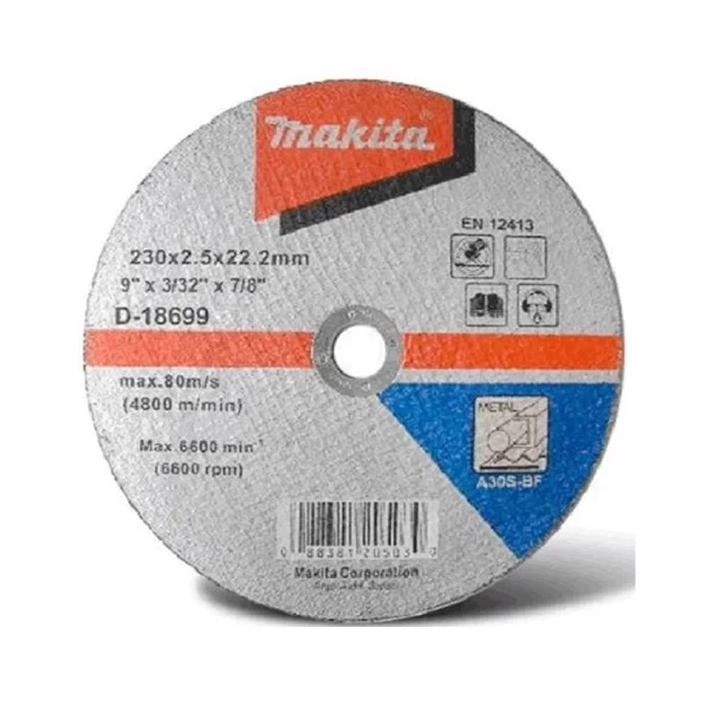 ĐÁ CẮT A30S CHO KIM LOẠI 180X3X22.2X3X22.2 MAKITA D-18580