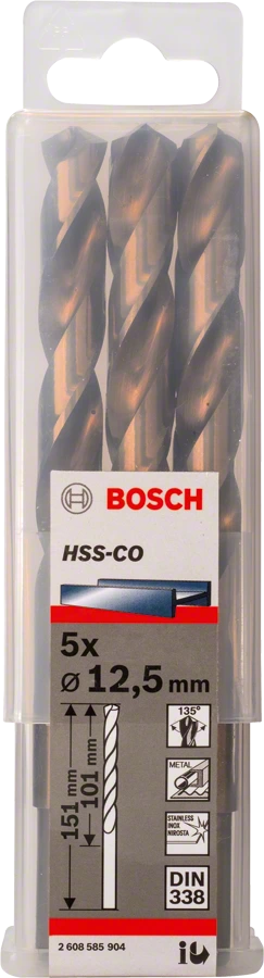 BOSCH 2608585904
Mũi khoan INOX HSS-Co 12.5mm
(hộp 5 mũi)