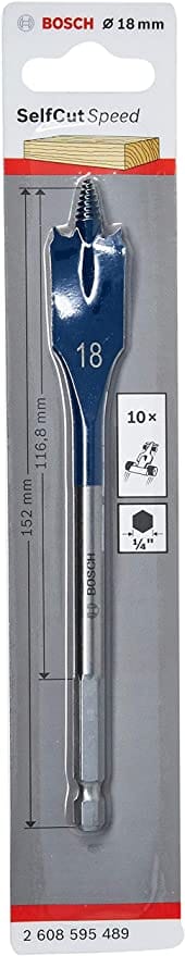 BOSCH 2608595489
Mũi khoét gỗ đuôi cá SELFCUT 18x152mm