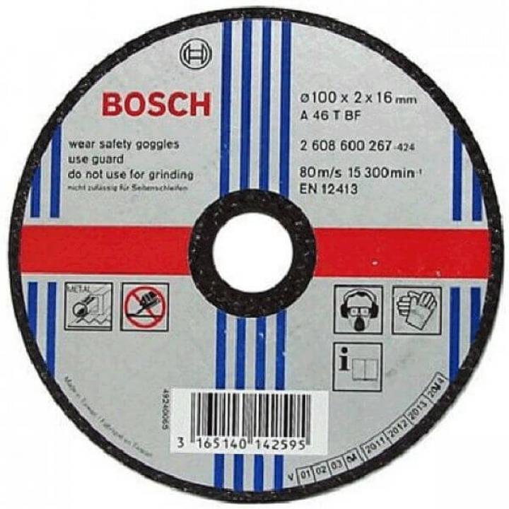 BOSCH 2608600267
Đá cắt 100x2x16mm (sắt)