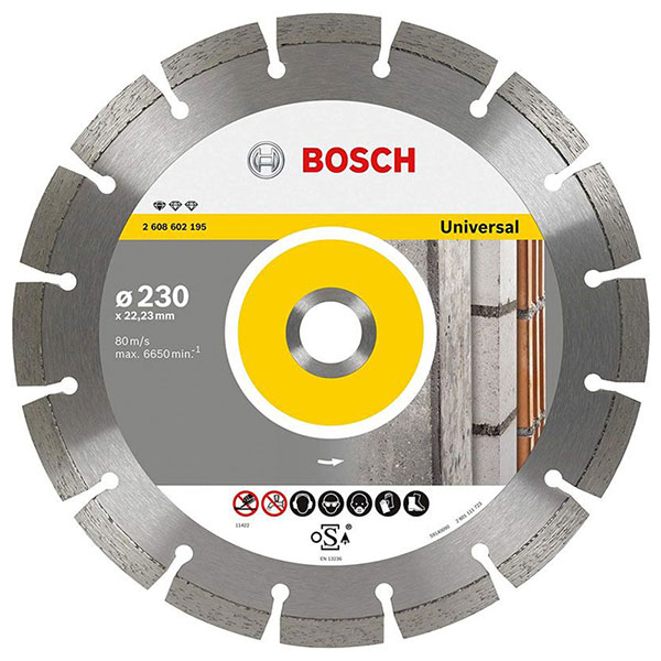 BOSCH 2608602195
Đĩa cắt kim cương 230×22.2mm
đa năng