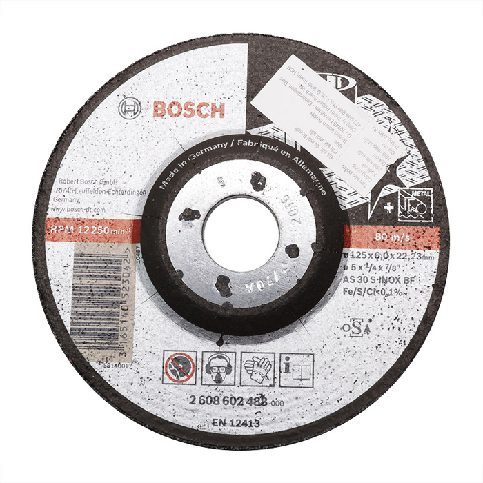 BOSCH 2608602488
Đá mài 125x6x22.2mm (inox)