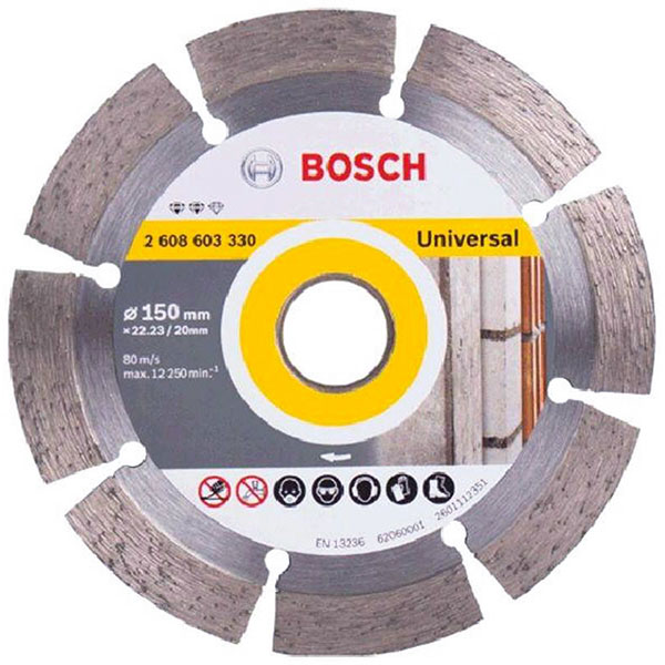 BOSCH 2608603330
Đĩa cắt kim cương 150×22.2mm
đa năng