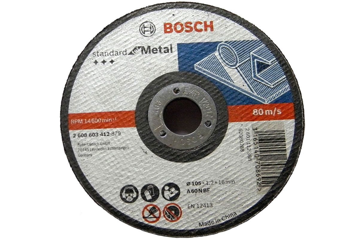 BOSCH 2608603412
Đá cắt 105×1.2x16mm (sắt)
