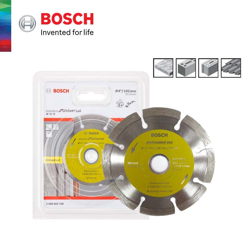 BOSCH 2608603726
Đĩa cắt kim cương 105×20/16mm
đa năng