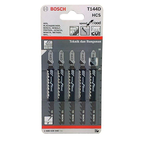 BOSCH 2608630040Lưỡi cưa lọngT 144 D – Gỗ (bộ 5 lưỡi)