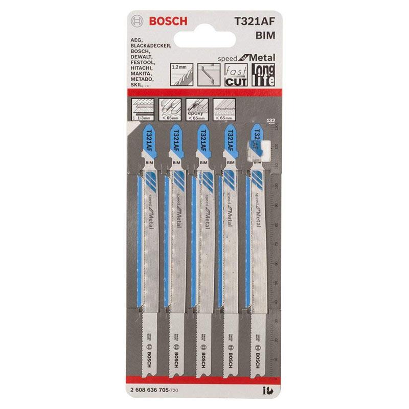BOSCH 2608636705
Lưỡi cưa lọng
T 321 AF – Sắt (bộ 5 lưỡi)