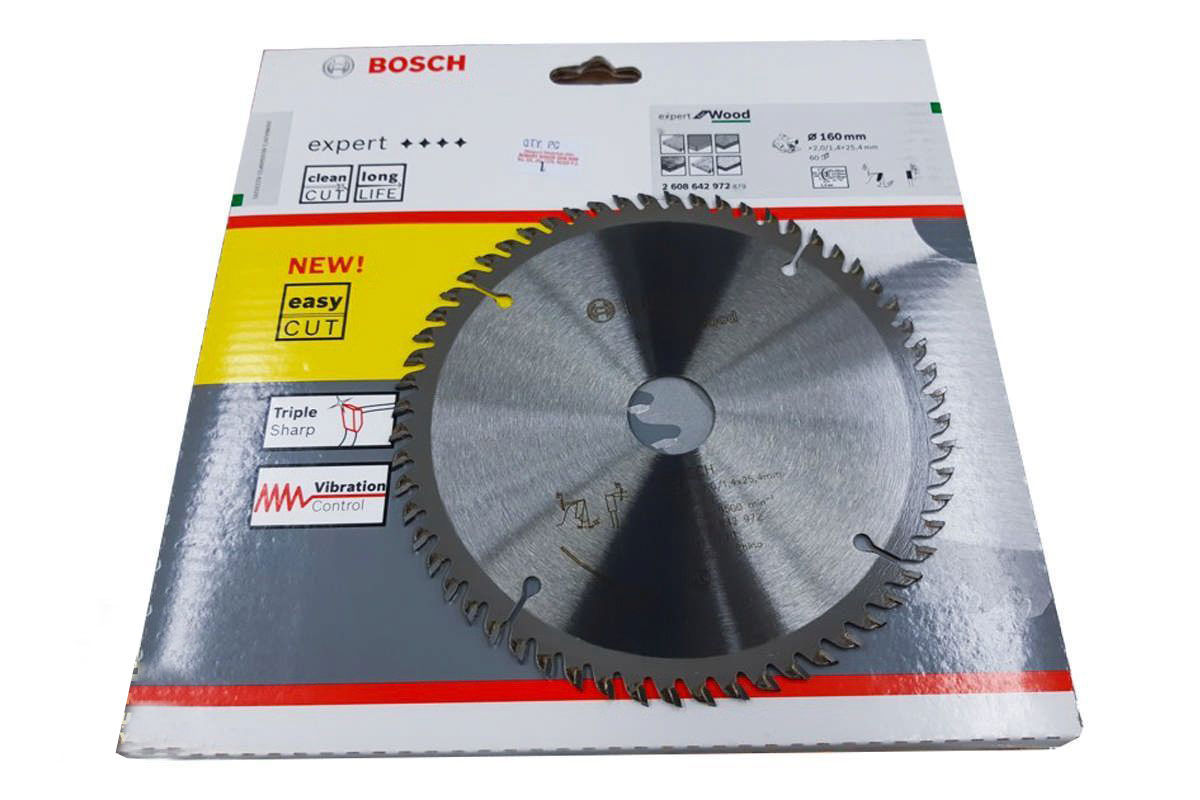 BOSCH 2608642972
Lưỡi cưa gỗ 160×25.4mm T60