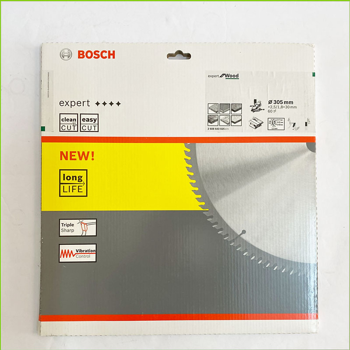 BOSCH 2608643025
Lưỡi cưa gỗ 305x30mm T60