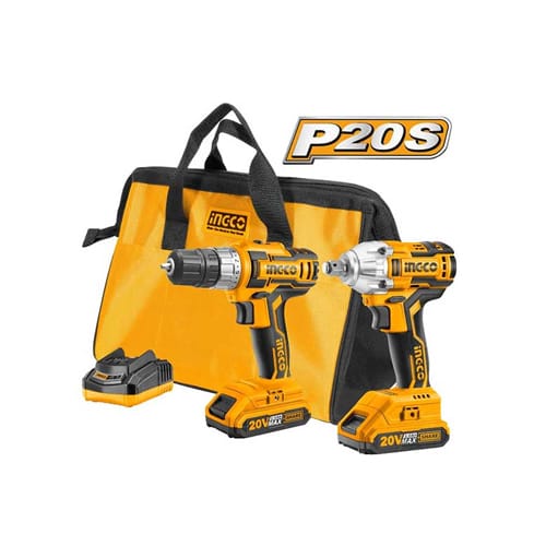 Bộ Combo máy Khoan 10mm
& máy siết vít 1/4″
dùng pin Lithium 20V INGCO CKLI2006