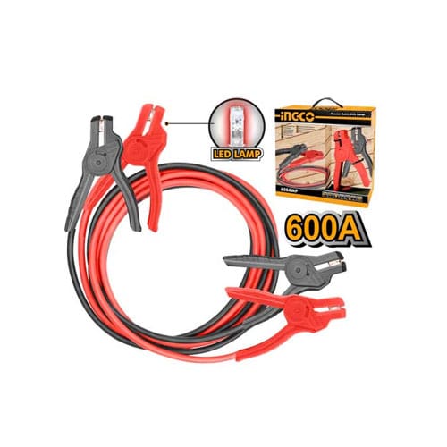 Dây cáp sạc bình có đèn led 600AMP (có
đèn LED) INGCO HBTCP6008L