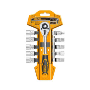 Bộ 12 đầu tuýp tay vặn 1/4″ INGCO HKTS14122
