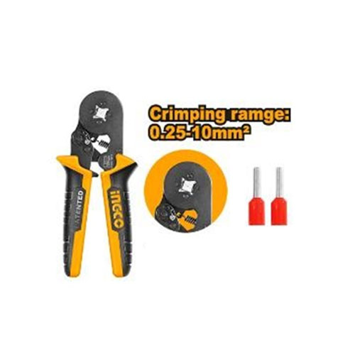 Kềm bấm cos dây điện 0.25-10mm3 INGCO HRCPG05210