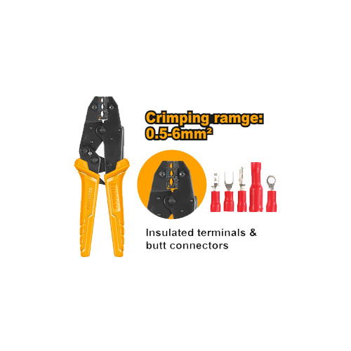 Kềm bấm cos dây điện 0.5-6mm2 INGCO HRCPJ0506