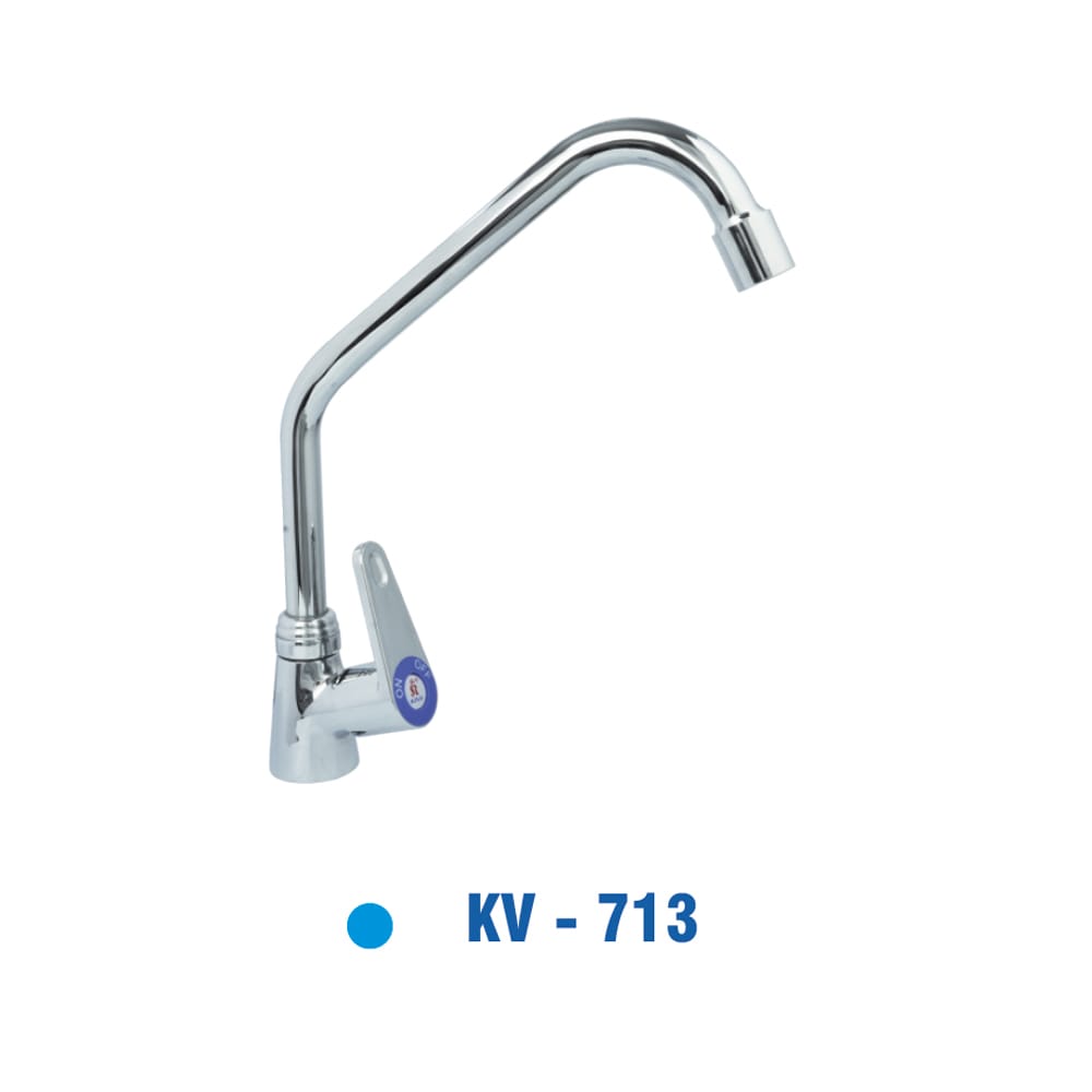 Vòi Rửa Chén Đồng Thau mạ Chrôm KIVA KV-713
