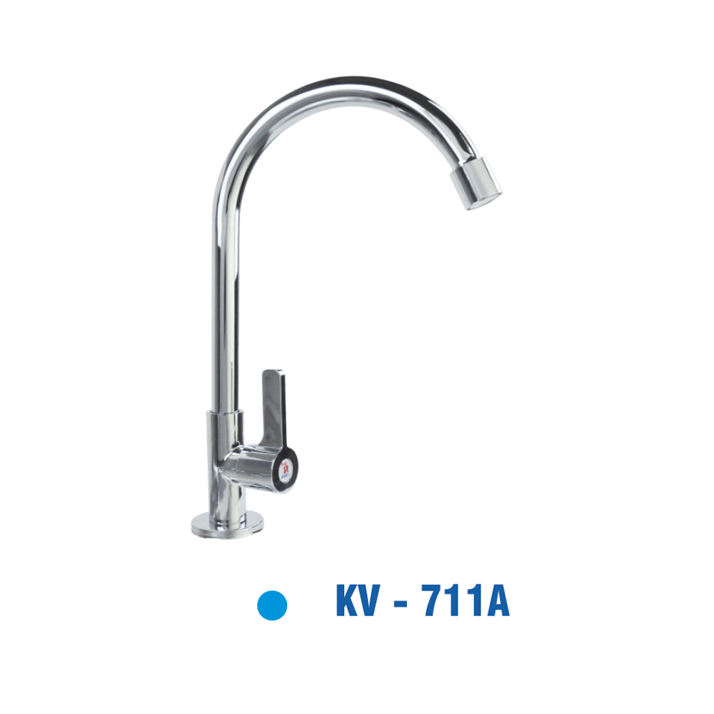 Vòi Rửa Chén Đồng Thau mạ Chrôm KIVA KV-711A