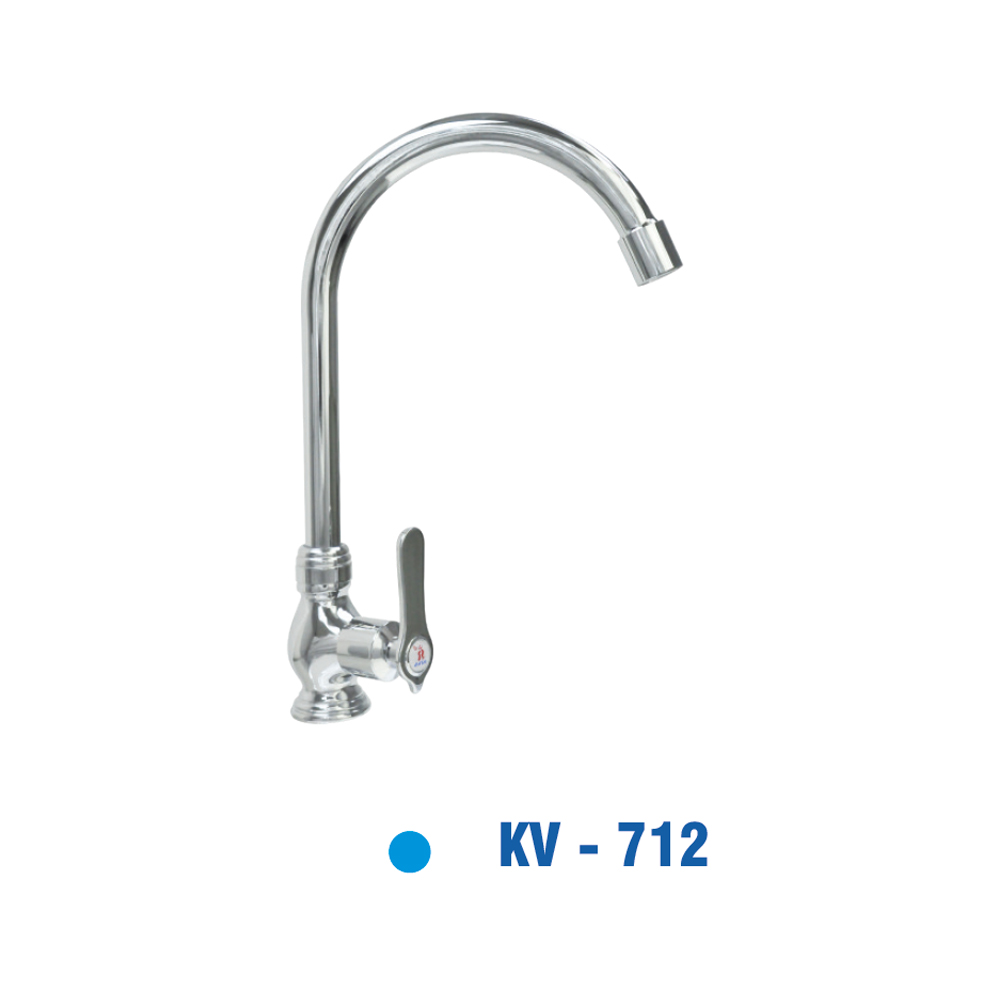Vòi Rửa Chén Đồng Thau mạ Chrôm KIVA KV-712