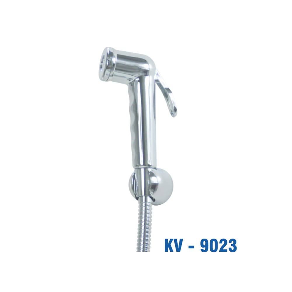 Xịt Nhựa ABS Mạ Crome, Dây Xịt Inox Ruột Sợi Dù 1.4m (Vĩ). KIVA KV-9023