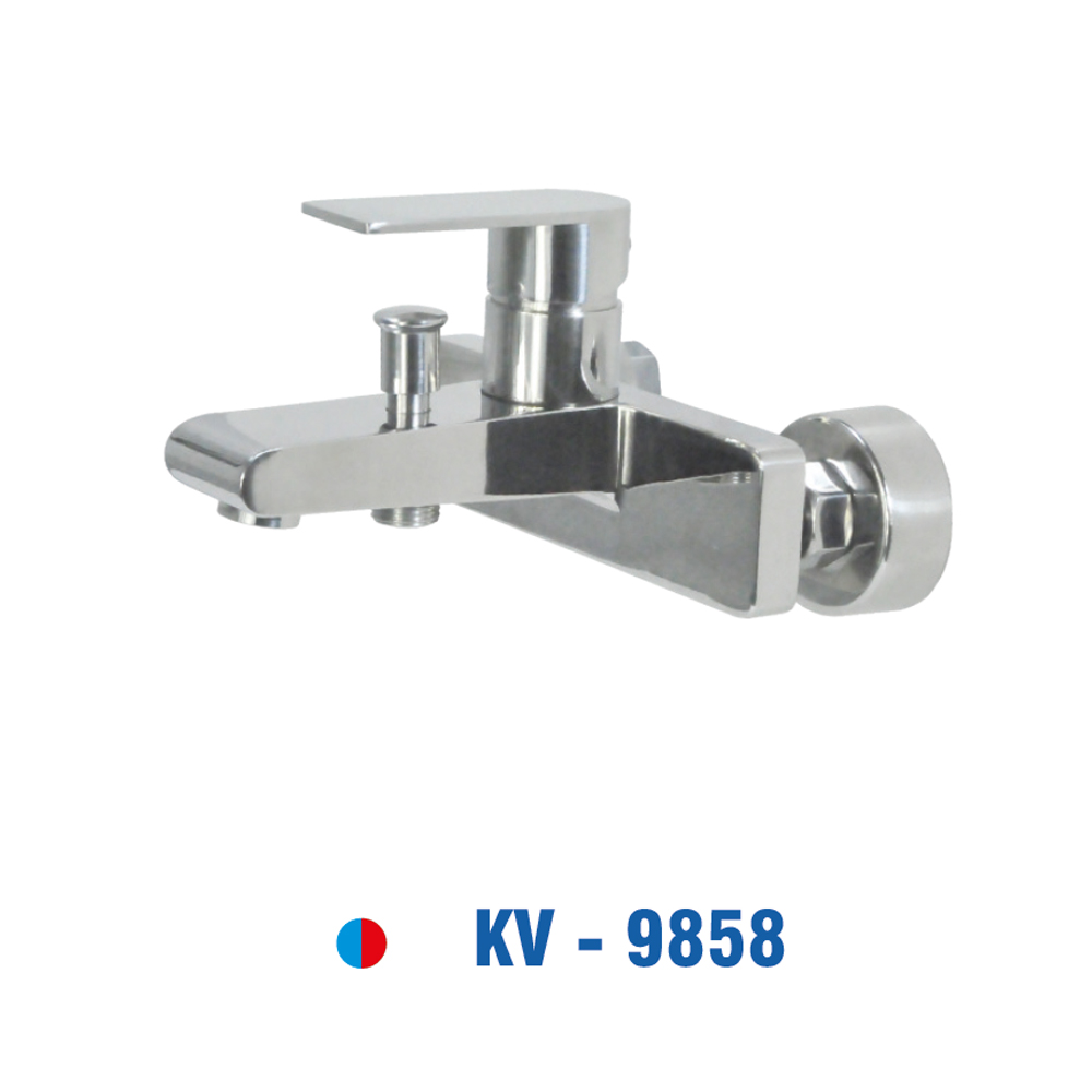Sen Nóng Lạnh Vuông, Inox 304 Bóng KIVA KV-9858