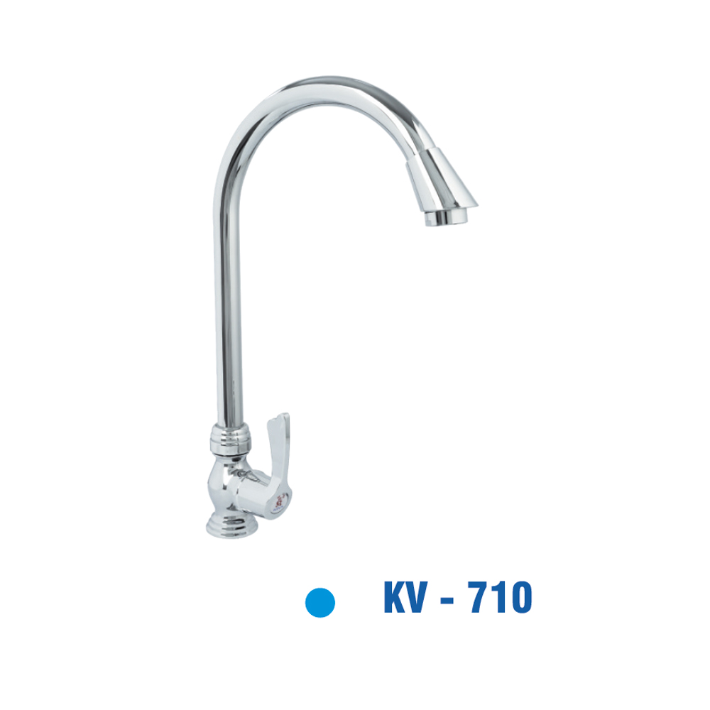 Vòi Rửa Chén Đồng Thau mạ Chrôm KIVA KV-710