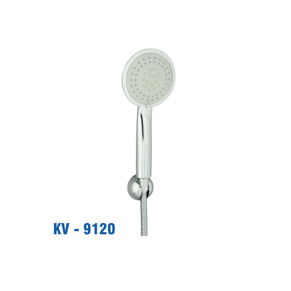 Sen Tắm Nhựa ABS Mạ Crome, 2 Chế độ, Dây Inox 1.4m (Vĩ). KIVA KV-9120