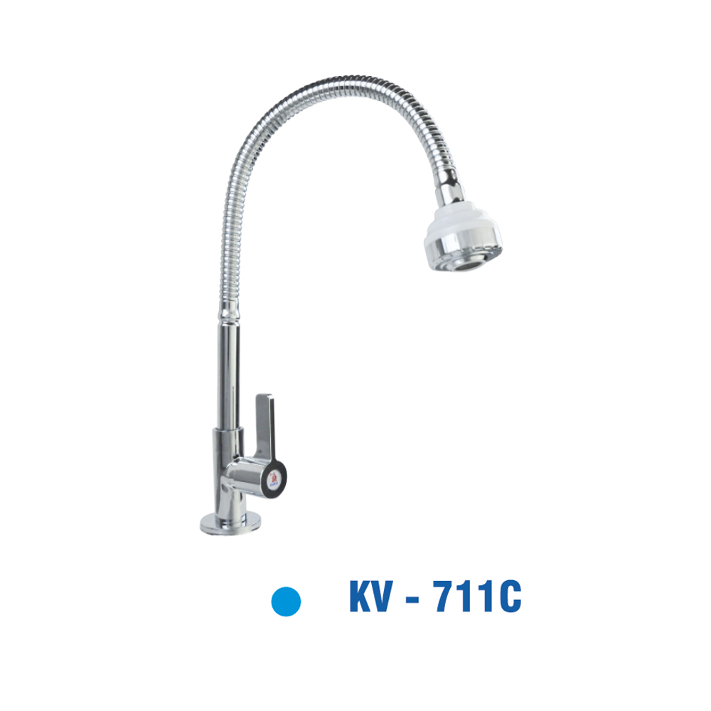 Vòi Rửa Chén Đồng Thau mạ Chrôm KIVA KV-711C
