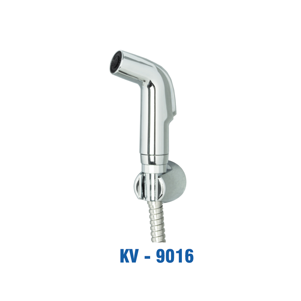 Xịt Nhựa ABS Mạ Crome, Dây Xịt Inox Ruột Sợi Dù 1.4m (Vĩ). KIVA KV-9016