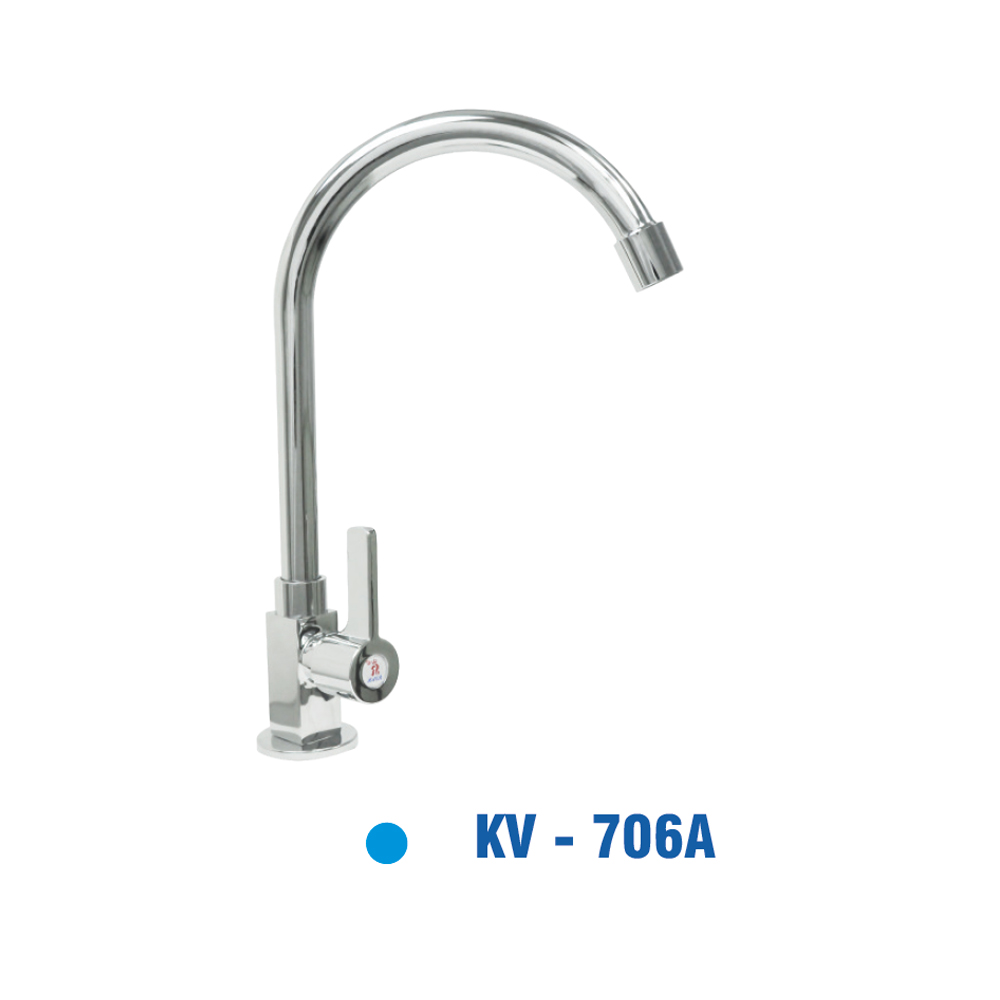 Vòi Rửa Chén Đồng Thau mạ Chrôm KIVA KV-706A