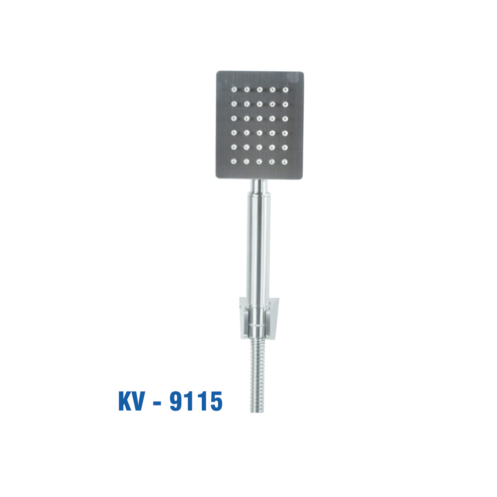 Sen Tắm Inox 304 Vuông, Dây Inox 304,1.4m, Vĩ. KIVA KV-9115