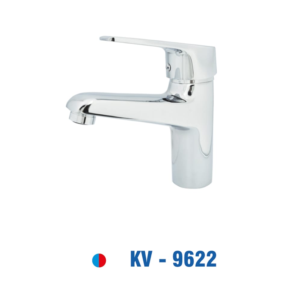 Lavabo Nóng Lạnh, Đồng Thau Mạ Chrôm KIVA KV-9622