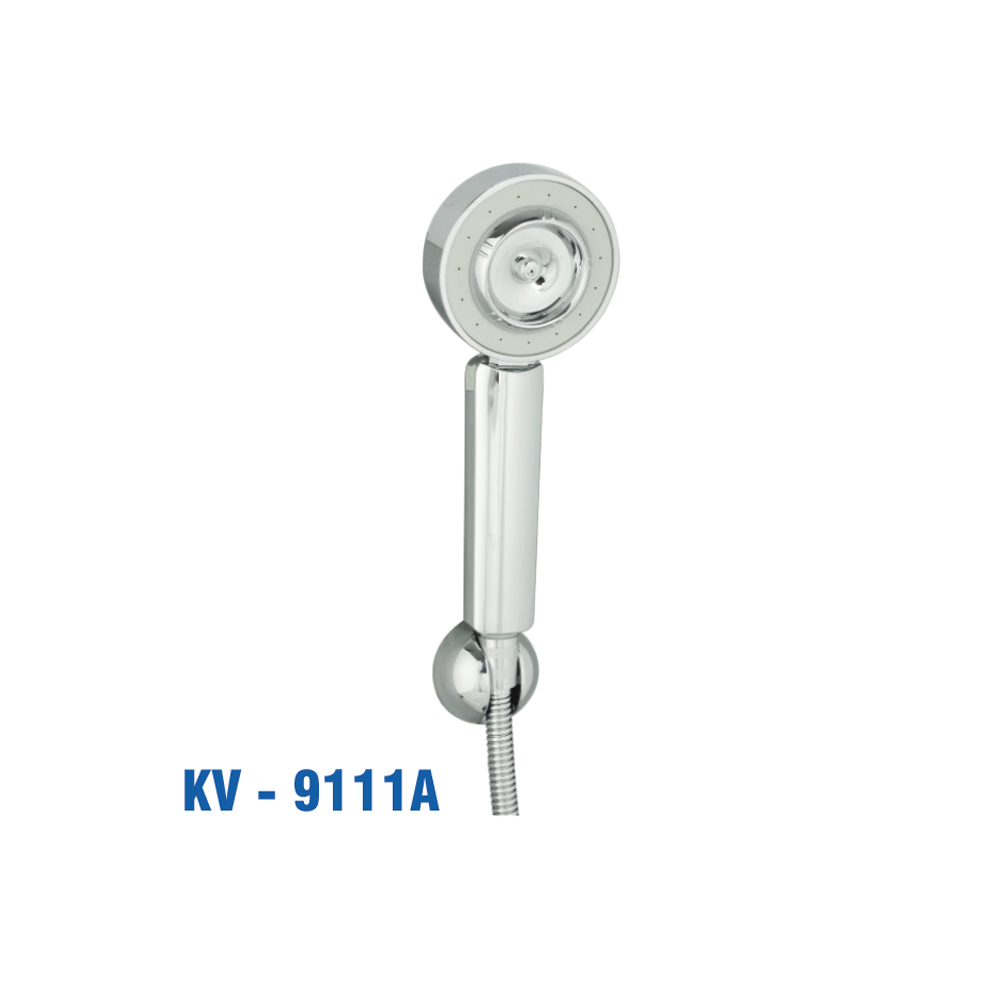 Sen Tắm Nhựa ABS Mạ Crome 2 mặt, Dây Inox 1.4m (Vĩ). KIVA KV-9111A