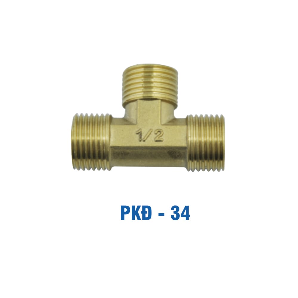 Tê 3 Răng Ngoài Đồng Thau, Ø 21 KIVA PKĐ-34