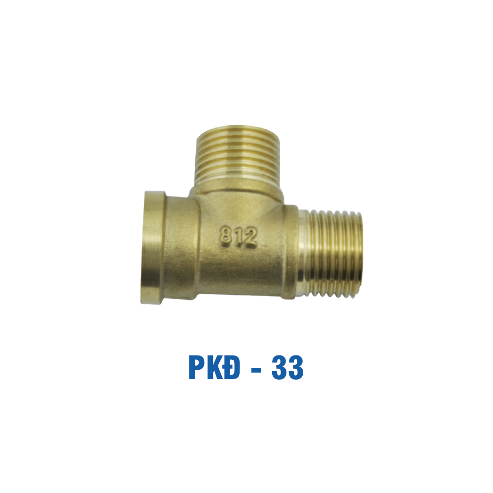 Tê 2 Răng Ngoài 1 Răng Trong Đồng Thau, Ø 21 KIVA PKĐ-33