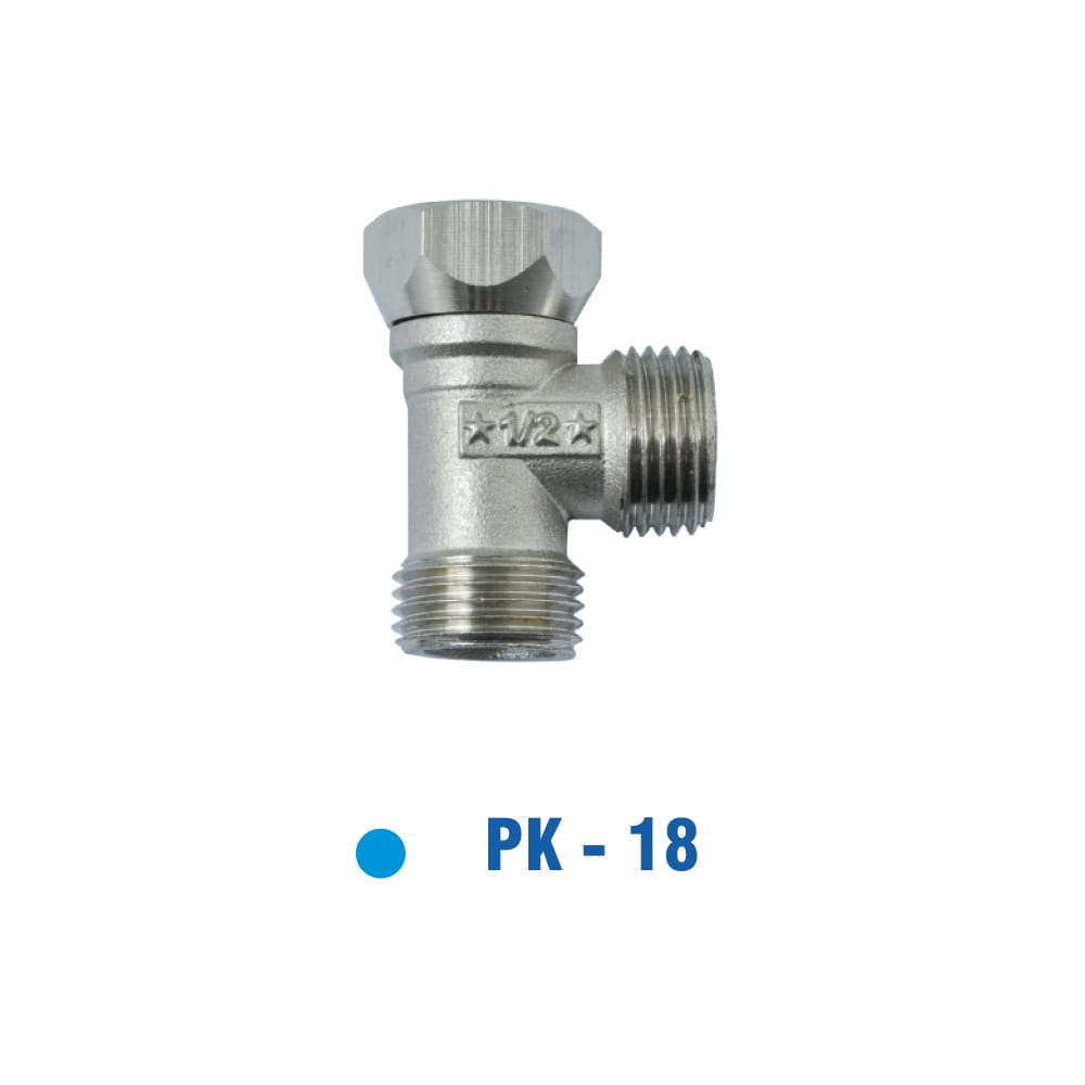 Tê 2 Ren Ngoài, 1 Ren trong Đồng Thau Mạ Chrôm KIVA PK-18