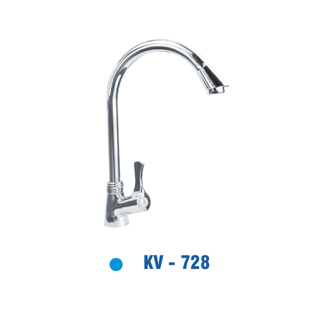 Vòi Rửa Chén Đồng Thau mạ Chrôm KIVA KV-728