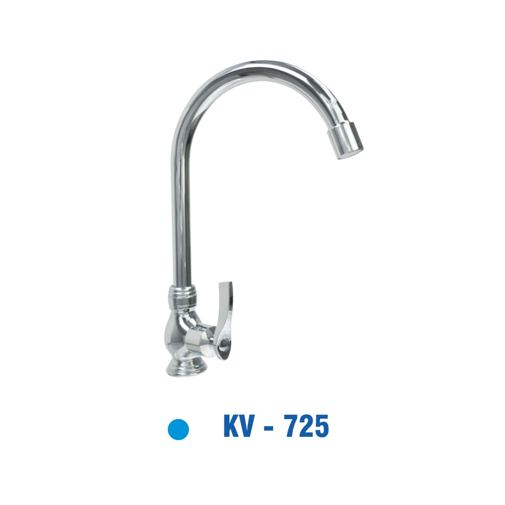 Vòi Rửa Chén Đồng Thau mạ Chrôm KIVA KV-725