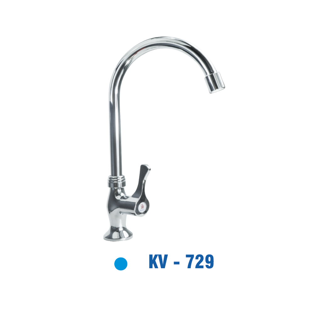 Vòi Rửa Chén Đồng Thau mạ Chrôm KIVA KV-729