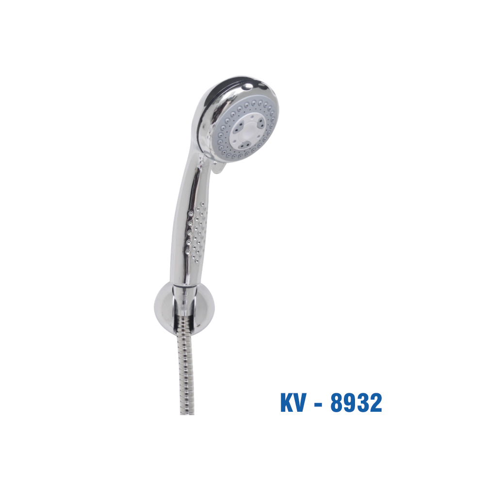 Sen Tắm Nhựa ABS Mạ Crome 2 Chế độ, Tắt Nước Trên Tay, Dây Inox 1.4m (Vĩ). KIVA KV-8932
