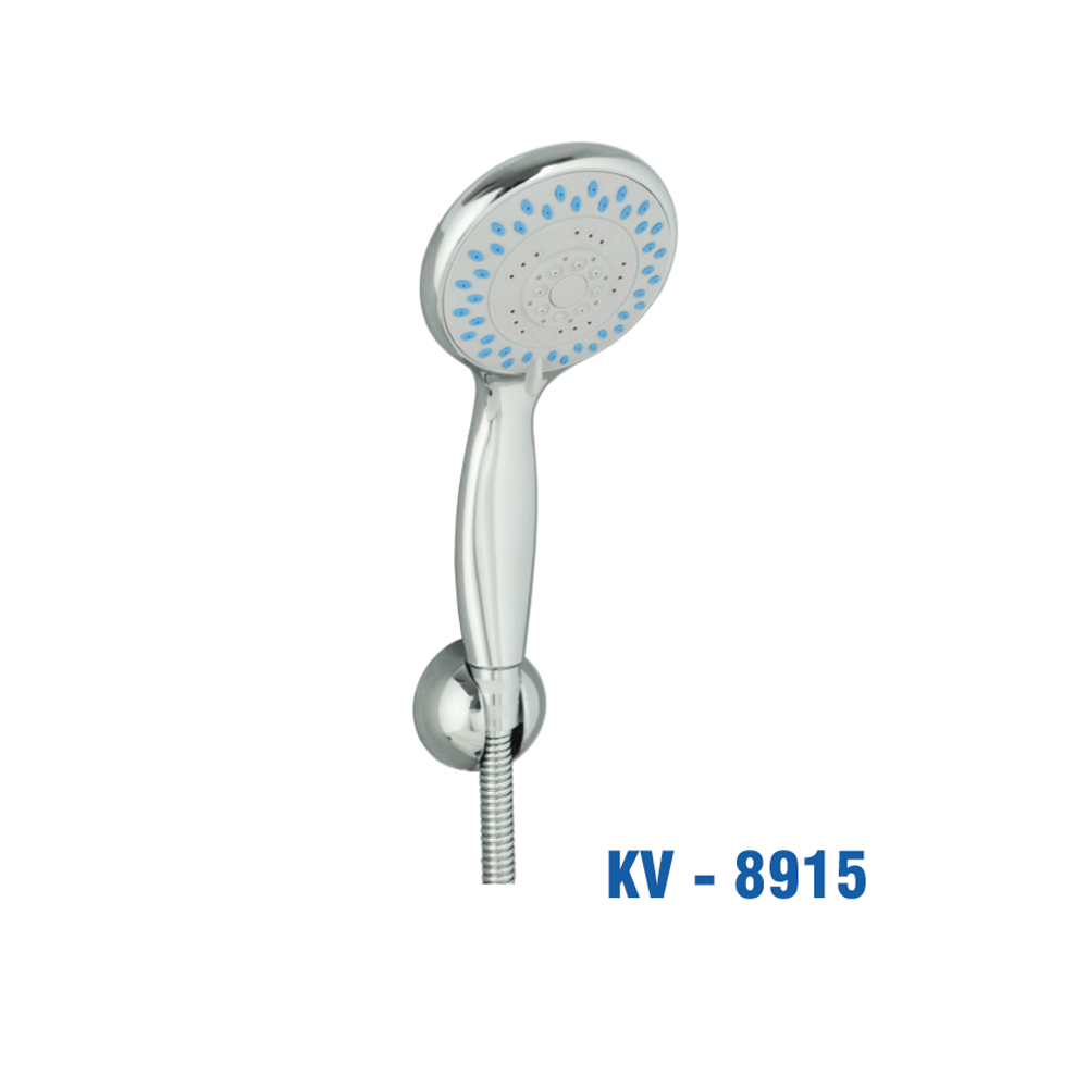 Sen Tắm Nhựa ABS Mạ Crome, 2 Chế độ, Dây Inox 1.4m (Vĩ). KIVA KV-8915