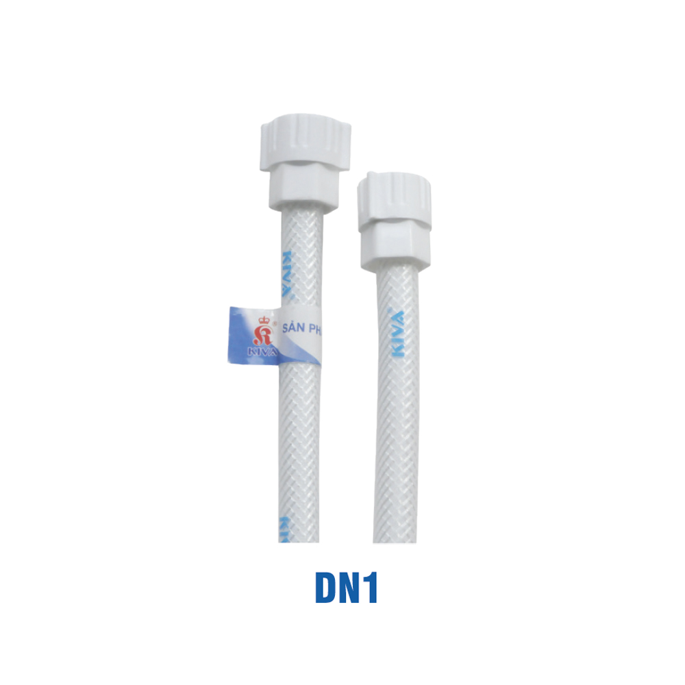 Dây Cấp Nước Nhựa Trắng Trong, 2 Tán Nhựa, 40cm KIVA DN1-4