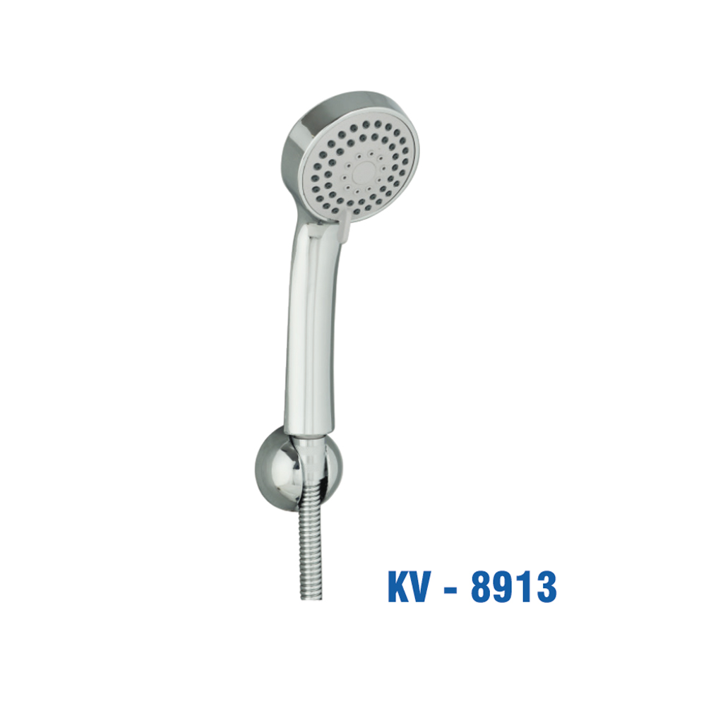 Sen Tắm Nhựa ABS Mạ Crome, 2 Chế độ, Dây Inox 1.4m (Vĩ). KIVA KV-8913
