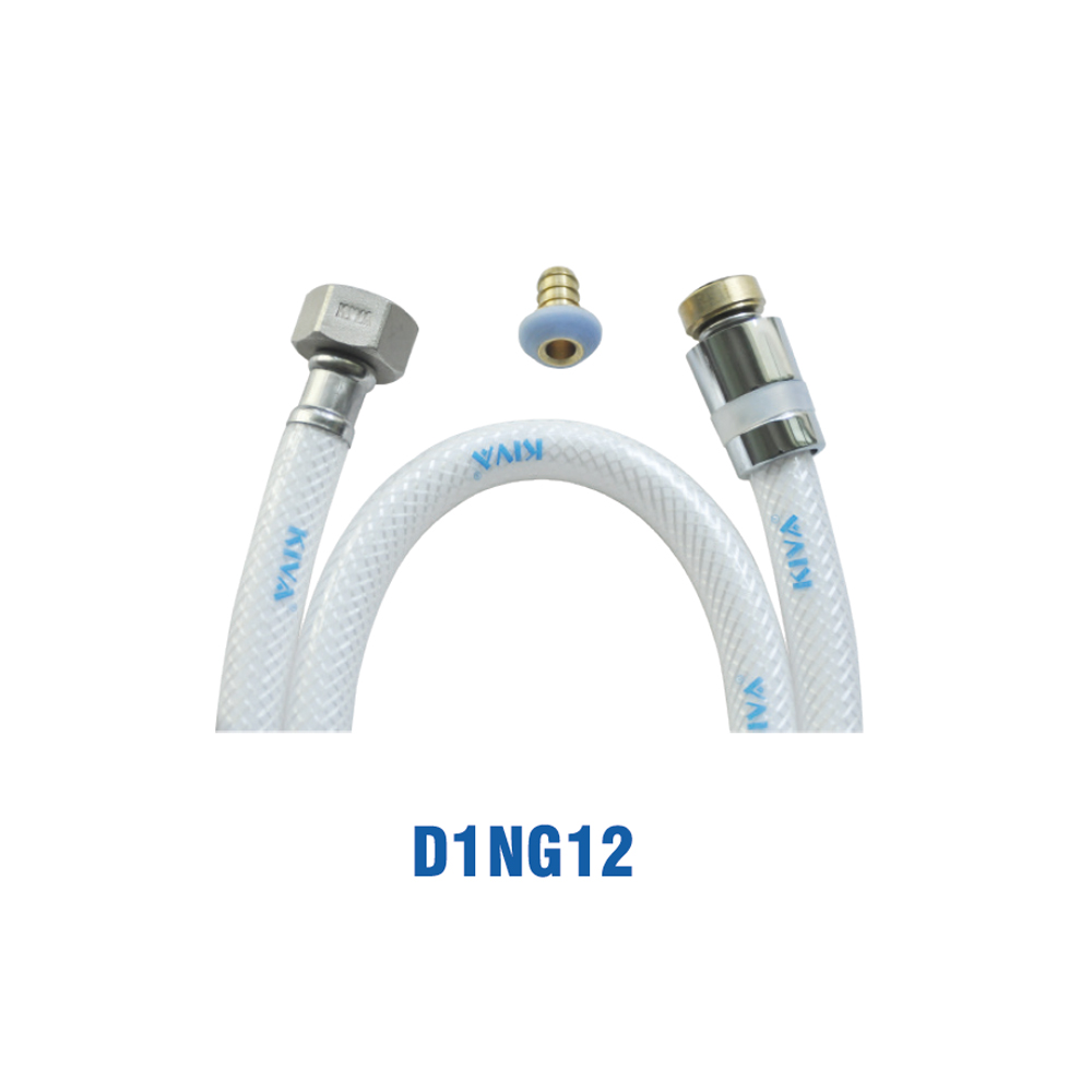 Dây Xịt Nhựa Trắng Trong, Tán Thau, Chống Xoắn, 1.2m. KIVA D1NG12