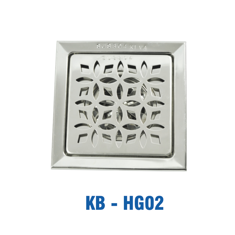 Hố Ga Vuông Inox 304 Dầy, 1T5, Ø 60/90 KIVA KB-HG02