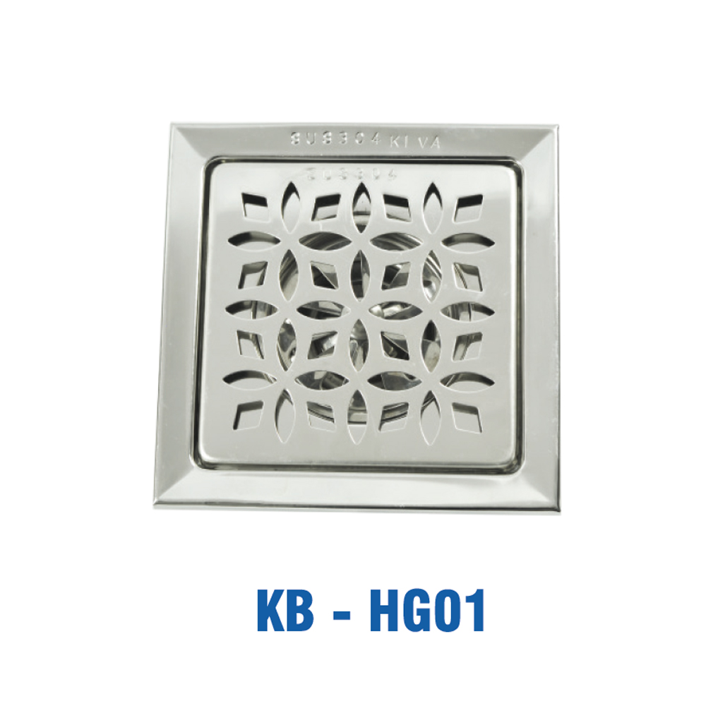 Hố Ga Vuông Inox 304 Dầy, 1T2, Ø 60/90 KIVA KB-HG01