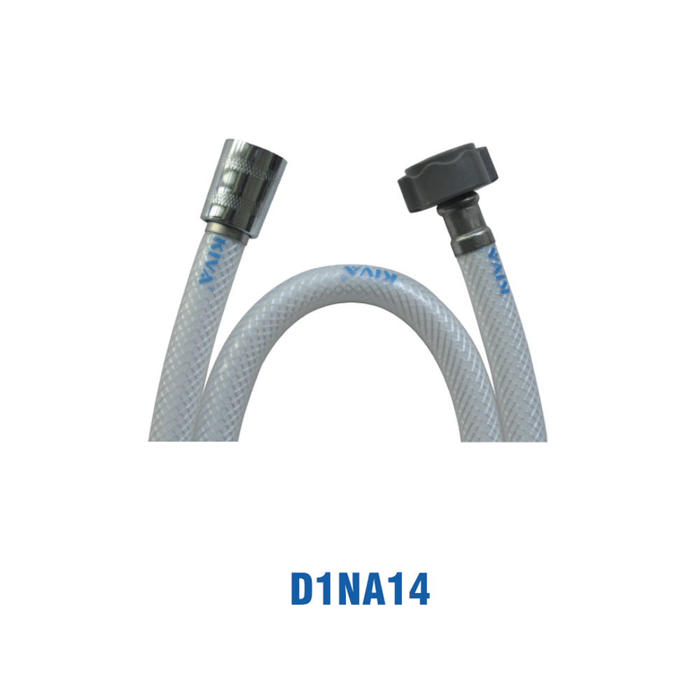 Dây Xịt Nhựa Trắng Trong, Tán Col Thau, Tán LG Nhựa, 1.4m. KIVA D1NA14