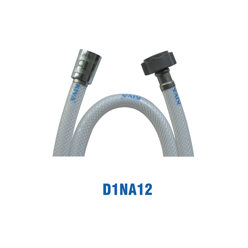 Dây Xịt Nhựa Trắng Trong, Tán Col Thau, Tán LG Nhựa, 1.2m. KIVA D1NA12