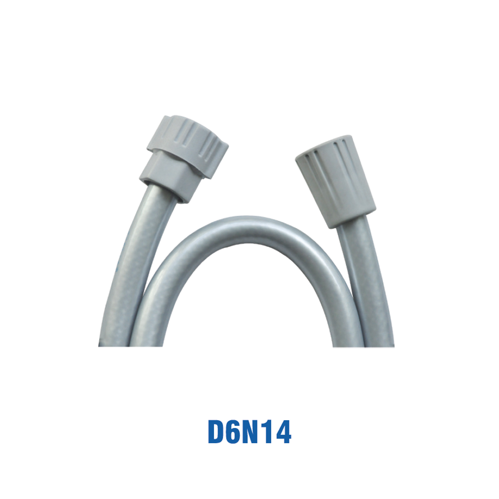 Dây Xịt Nhựa Nhủ Xám, 2 Tán Nhựa Trắng Cao Cấp, 1.4m. KIVA D6N14