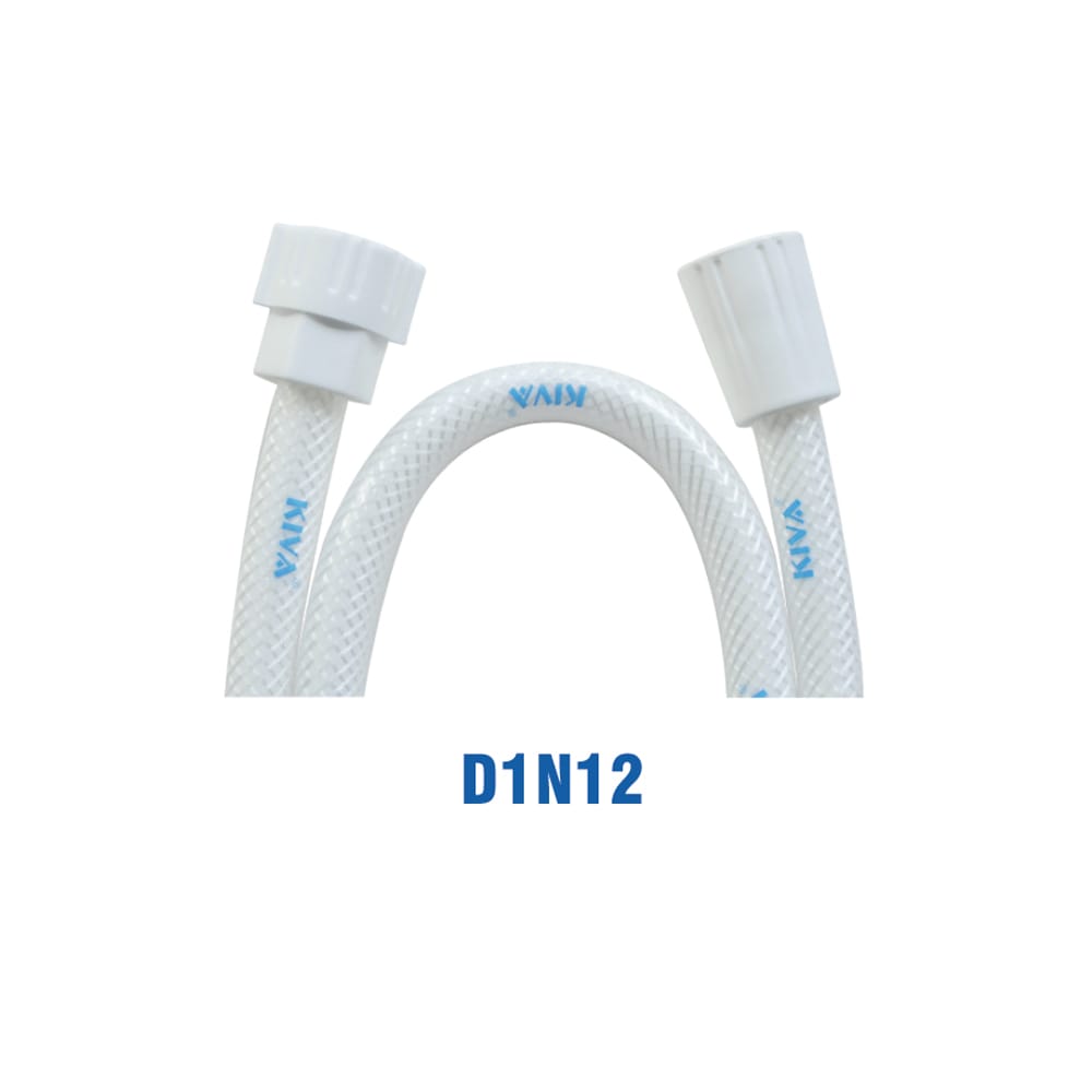 Dây Xịt Nhựa Trắng Trong, 2 Tán Nhựa Trắng Cao Cấp, 1.2m. KIVA D1N12